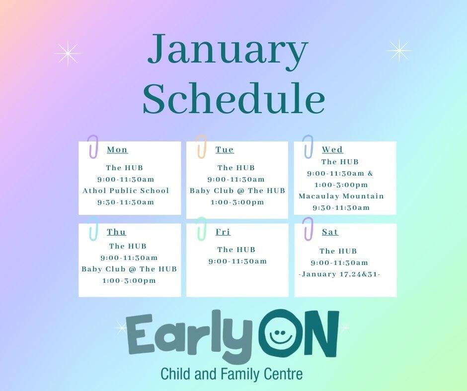 November Playgroup Schedule 