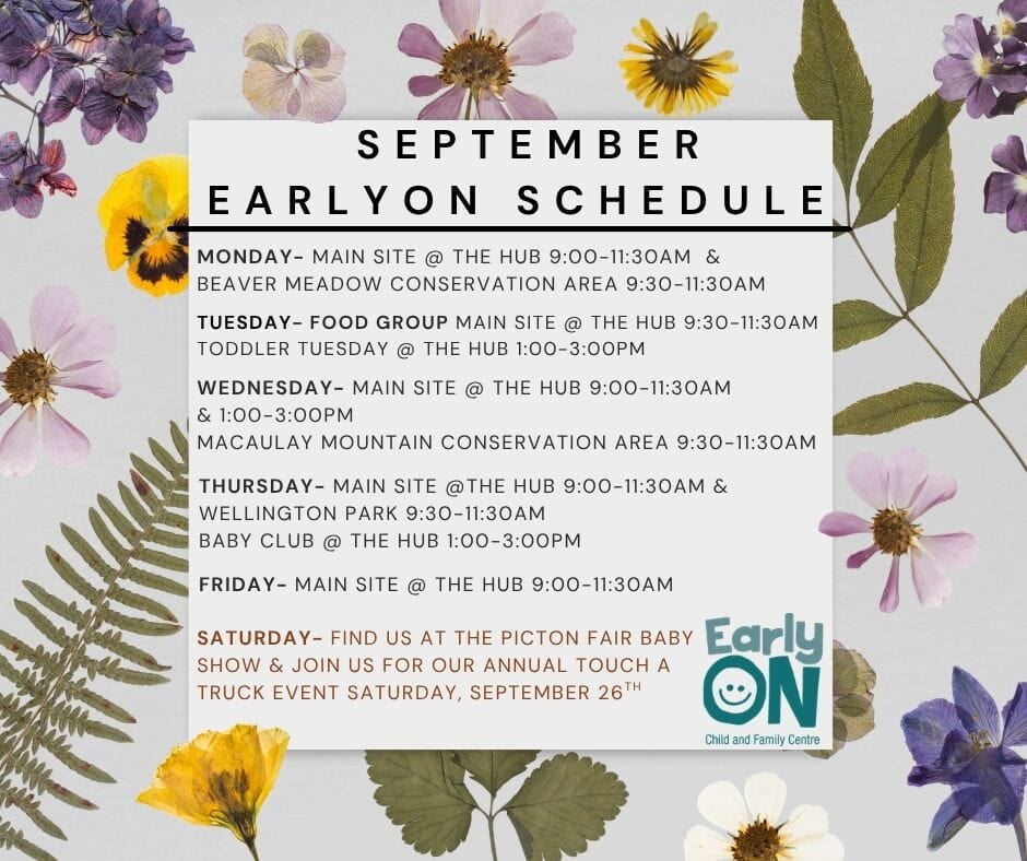 September Playgroup Schedule 