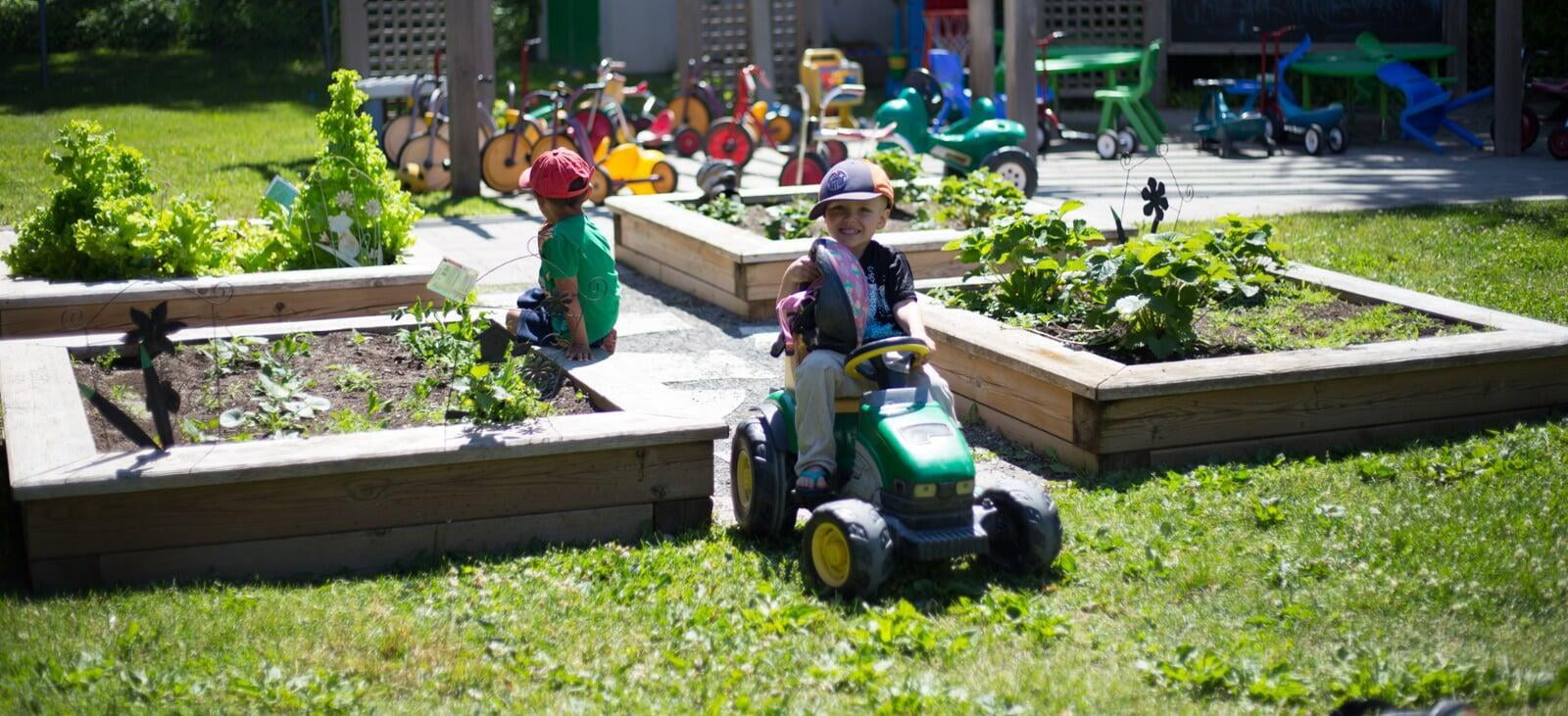 Children Playing in a Garden